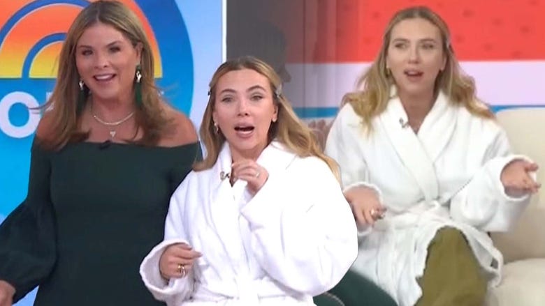 Watch Scarlett Johansson Interrupt 'Today' Show successful  Her Bathrobe and Slippers!