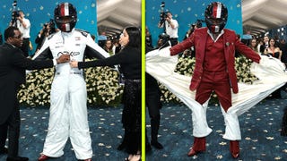 Damson Idris Pulls F1 Jumpsuit Stunt on the Met Gala Steps!