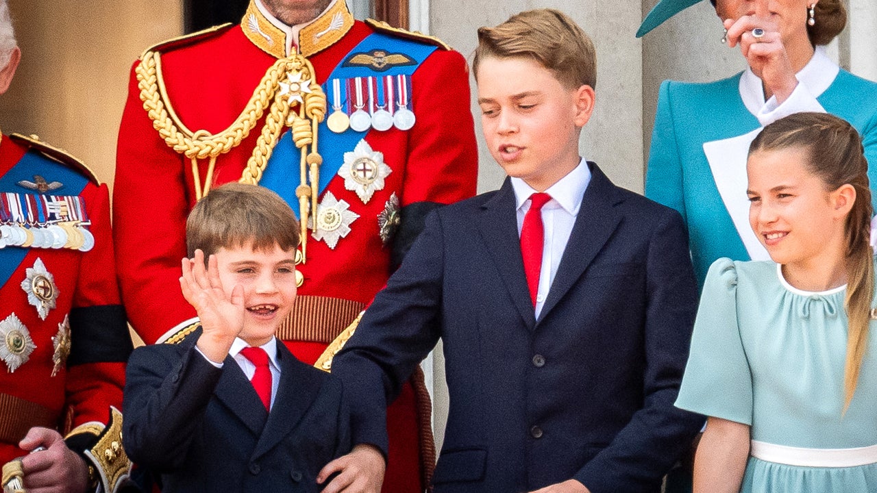 Prince George Stops Prince Louis From Waving at the Trooping the Colour ...