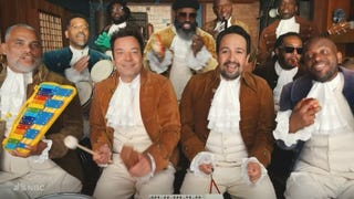 Lin Manuel Miranda and Jimmy Fallon Perform Classroom 'Hamilton' Medley