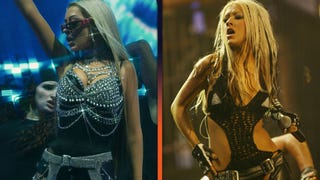 Christina Aguilera Brings Back 'Dirrty' Era With Y2K-Style Chaps and Sexy Bedazzled Bodysuit