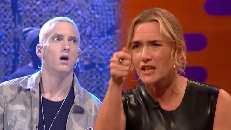 Kate Winslet Claims Eminem Once Asked Her to Shave His Butt at 'SNL'