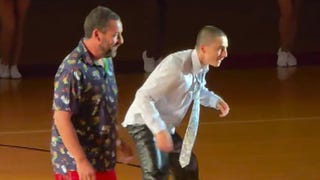 Watch Timothée Chalamet and Adam Sandler Battle It Out on the Basketball Court!