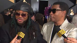 Watch Leon Thomas' Mentor Babyface Crashes His GRAMMY Interview After Win! (Exclusive)