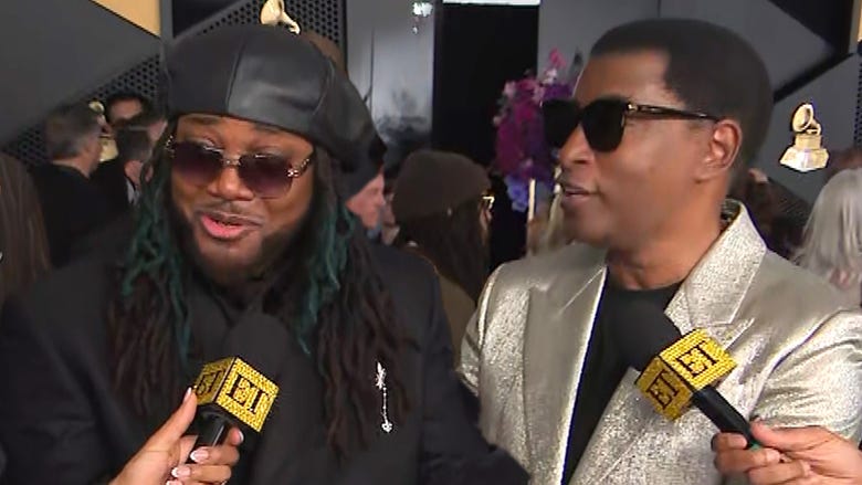 Watch Leon Thomas' Mentor Babyface Crashes His GRAMMY Interview After Win! (Exclusive)