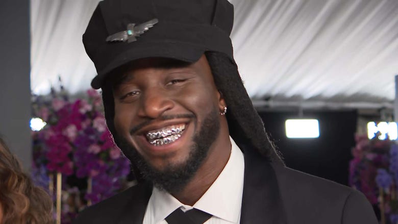 GRAMMYs: Shaboozey Shows Off Custom Grill, Reveals How Country Music Changed His Life (Exclusive)