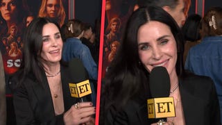Watch Courteney Cox Go Full Gale Weathers and Steal Microphone Mid-Interview (Exclusive)