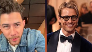 Glen Powell Reacts to Nick Jonas Being Gifted His Used Pants
