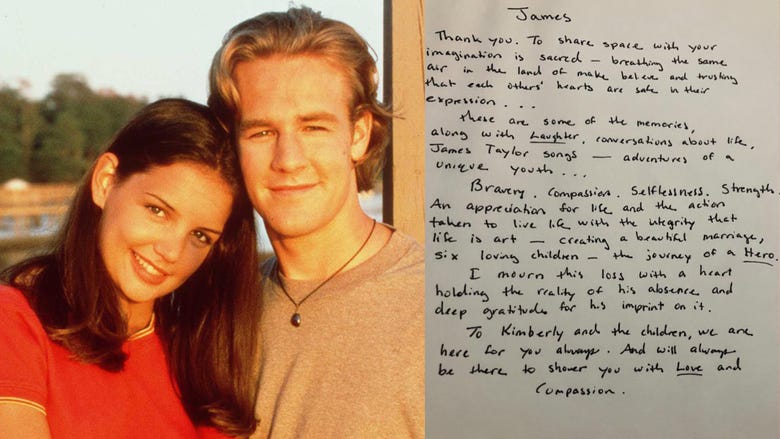 Remembering James Van Der Beek: Katie Holmes Pens Letter to Late ‘Dawson’s Creek’ Star