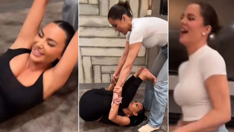 Watch Kim and Khloé Kardashian Hilariously Fail ‘Titanic Challenge’ Attempts