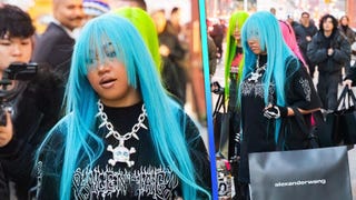 North West Sports Neon Hair and New Bangs During NYC Shopping Spree