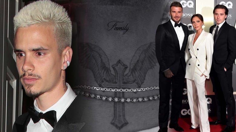 Beckham Drama: Romeo Debuts 'Family' Tattoo After Brooklyn Covers Parent Tributes