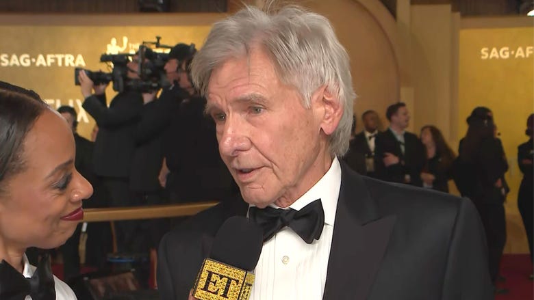 Harrison Ford Jokes He's 'in the Middle' of His Career as He Receives Legacy Honor at Actor Awards