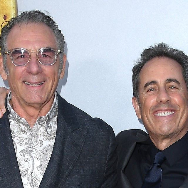 Michael Richards, Jerry Seinfeld arrives at the Los Angeles Premiere Of Netflix's "UNFROSTED" at The Egyptian Theatre Hollywood on April 30, 2024 in Los Angeles, California.